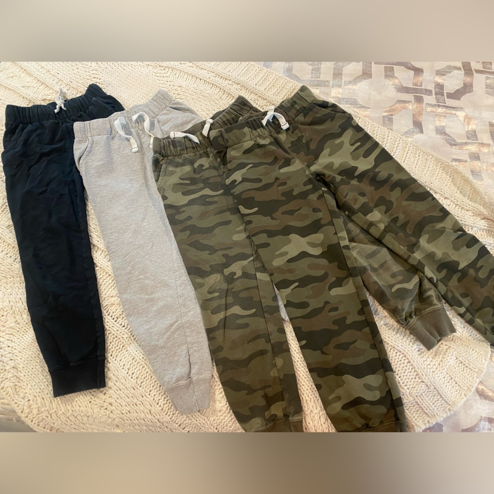 Set of Carter's Black, Gray and Camo Jogger Sweatpants
